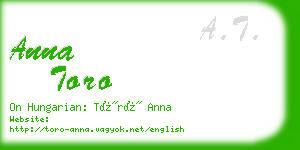 anna toro business card